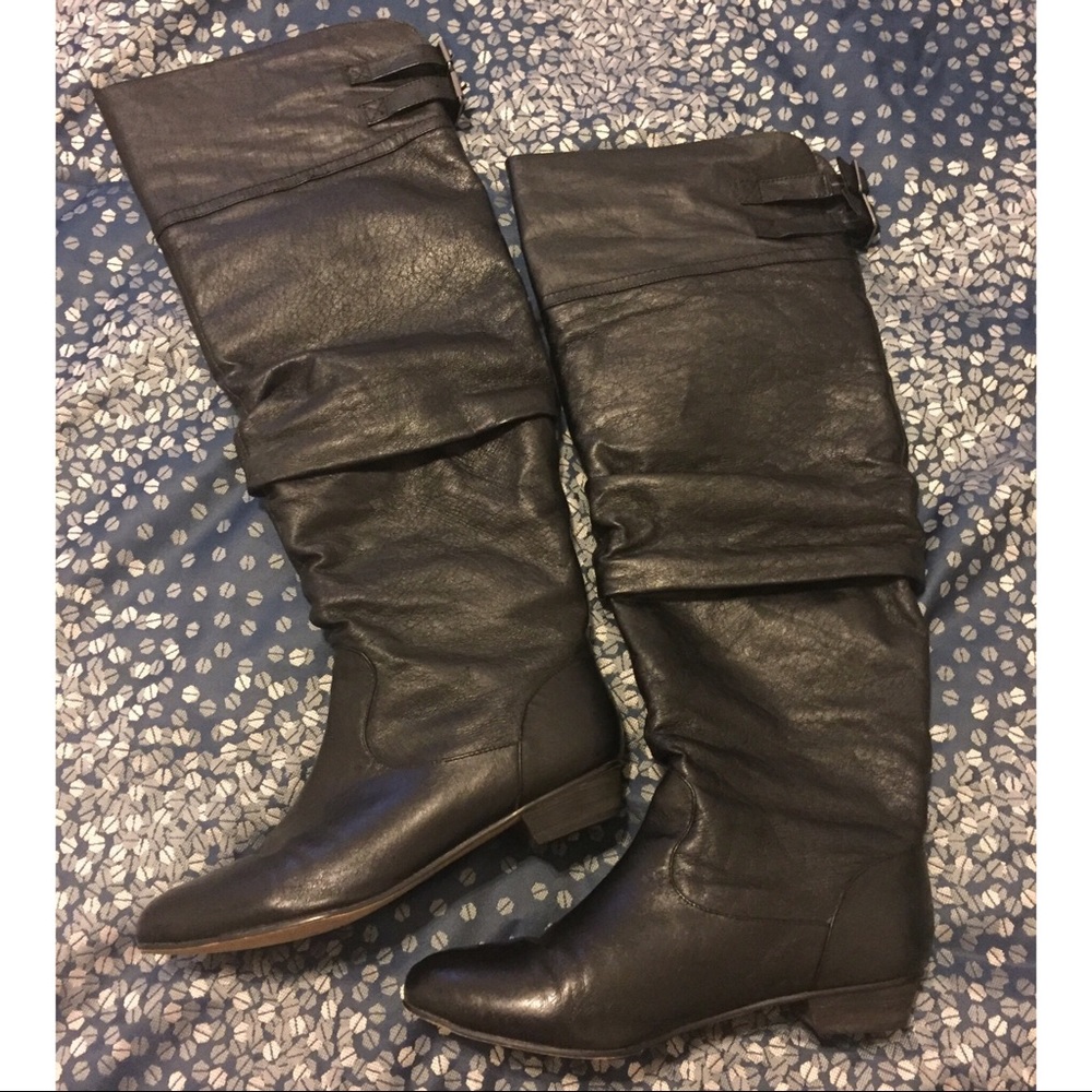 Steve Madden Caliko leather over the knee boots